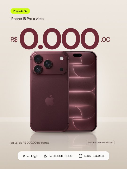 Criativo: preço no Pix